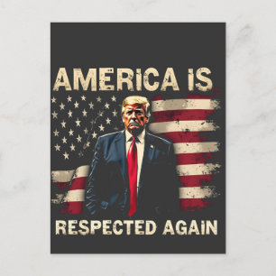 Amerika wird wieder respektiert Trump USA 4. Juli Postkarte