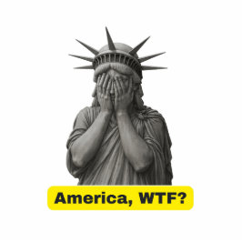 Amerika WTF Anti-Trump-Freiheitsstatue Freistehende Fotoskulptur