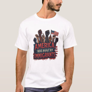 Amerika wurde von Immigranten erbaut, die Einwande T-Shirt