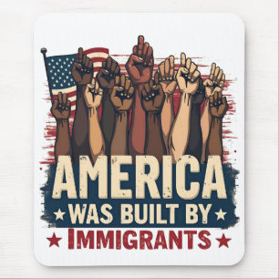 Amerika wurde von Immigranten erbaut, Trump-Demokr Mousepad