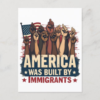 Amerika wurde von Immigranten erbaut, Trump-Demokr Postkarte