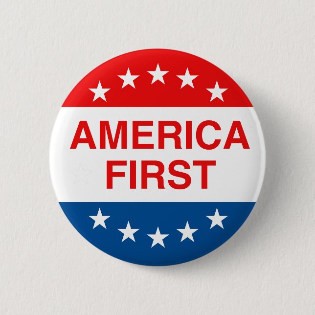 "AMERIKA ZUERST" BUTTON (Vorderseite)