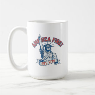 AMERIKA ZUERST - Gegr. 1776 Kaffeetasse