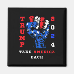Amerika zurück Trump 2024 Maga Republikaner Patrio Magnet