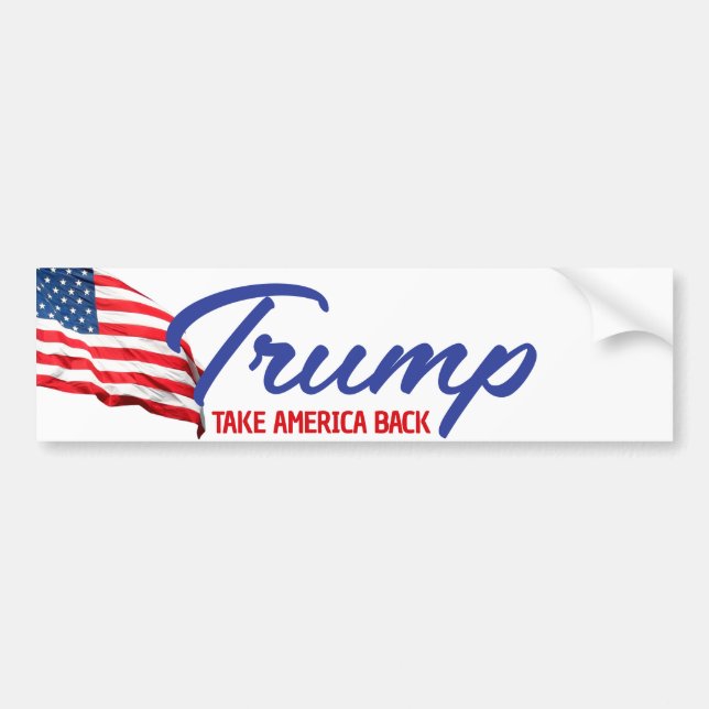 AMERIKA ZURÜCK Trump-Text Autoaufkleber (Vorne)