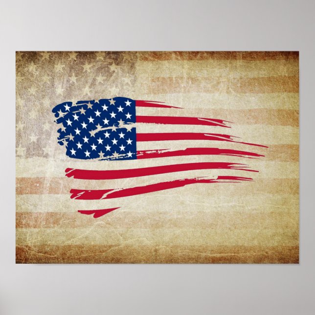 AMERIKAN FLAG ART POSTER (Vorne)