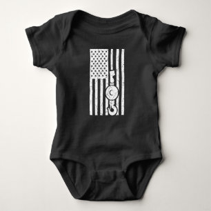 AMERIKAN FLAG US FLAG Kranbetreiber Baby Strampler
