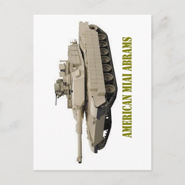 AMERIKAN M1A1 ABRAMS TANK POSTKARTE (Vorderseite)