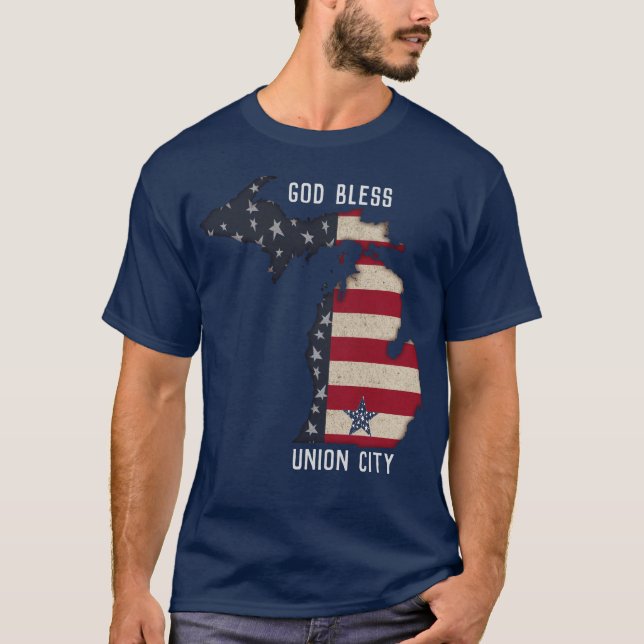 AMERIKAN PATRIOTIC MICHIGAN | IHRE STADT T-Shirt (Vorderseite)
