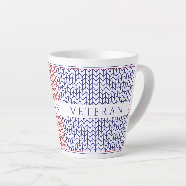 "AMERIKAN VETERAN" Latte Tasse (Rechte Ecke)