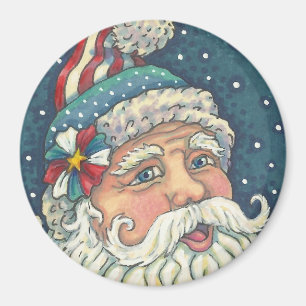 AMERIKANA ST. NICK PATRIOTIC CHRISTMAS MAGNET