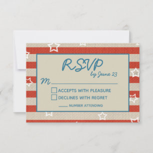 Amerikanana Patriotic Wedding RSVP Details Beilage