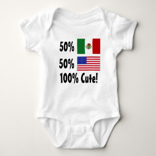 Amerikaner 100% 50% Mexikaner-50% niedlich! Baby Strampler