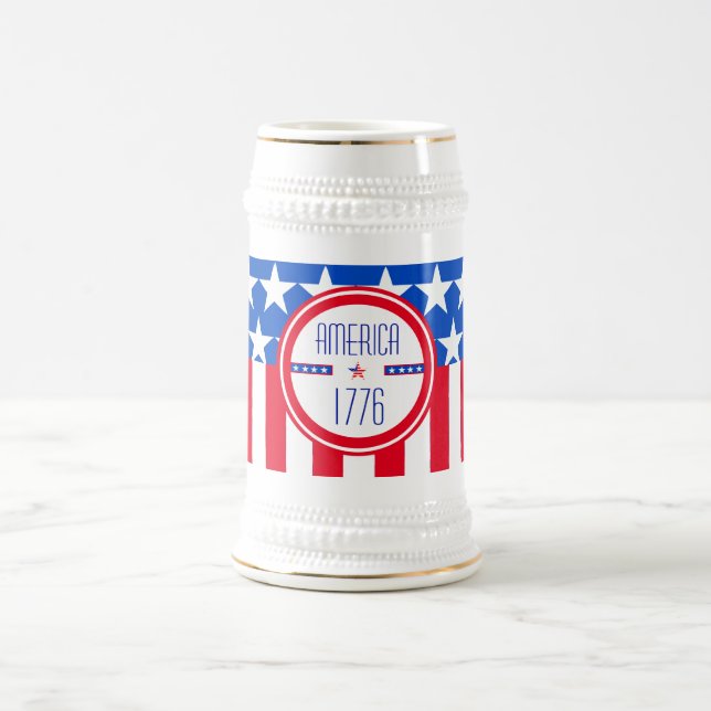 Amerikaner 1776 patriotisch bierglas (Mittel)
