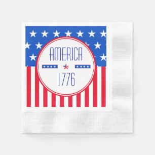 Amerikaner 1776 patriotisch serviette