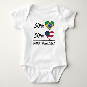 Amerikaner 50% Brasilianer-50% 100% schön Baby Strampler