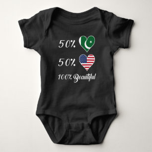 Amerikaner 50% Pakistaner-50% 100% schön Baby Strampler