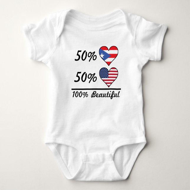 Amerikaner 50% Puertorikaner-50% 100% schön Baby Strampler (Vorderseite)