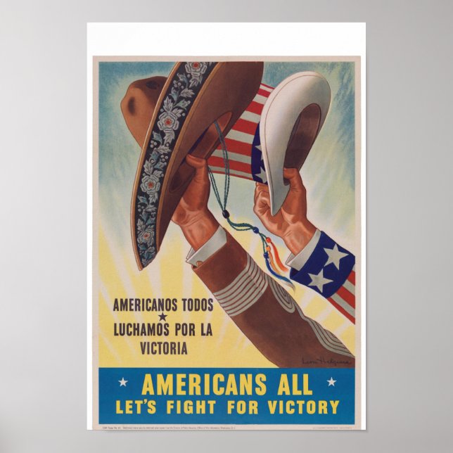 Amerikaner alle Vintager Krieg Poster (Vorne)