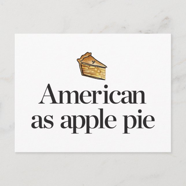Amerikaner als Apple Pie Postkarte (Vorderseite)