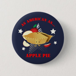 Amerikaner als Knopf des Apfelkuchen-| Button
