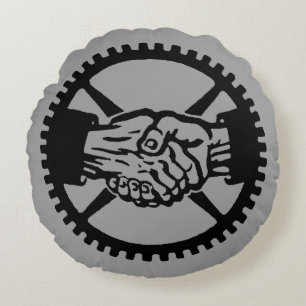 Amerikaner-ArbeitsParty Rundes Kissen