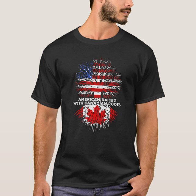 Amerikaner aufgewachsen mit kanadischen Roots Kana T-Shirt (Vorderseite)
