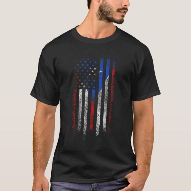 Amerikaner aufgewachsen mit puerto-ricanischen Roo T-Shirt (Vorderseite)