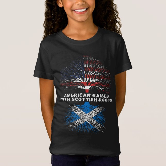 Amerikaner aufgewachsen mit Schottland Roots Schot T-Shirt (Vorderseite)