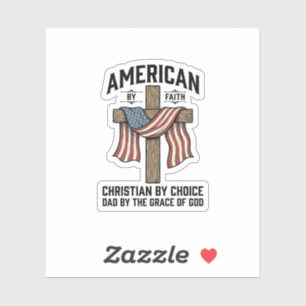Amerikaner aus Glauben Christlicher Vater Patrioti Aufkleber