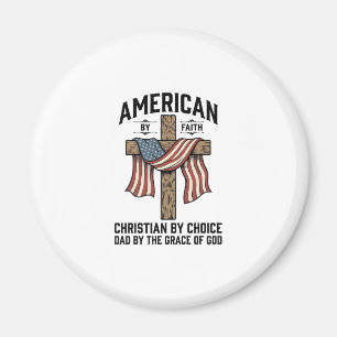 Amerikaner aus Glauben Christlicher Vater Patrioti Magnet