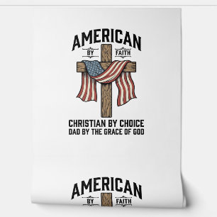 Amerikaner aus Glauben Christlicher Vater Patrioti Tapete