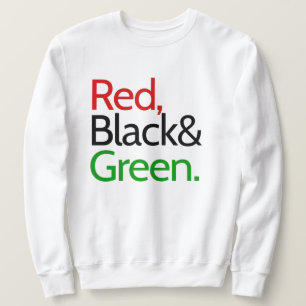 Amerikaner aus Rot, Schwarz und Grün Sweatshirt