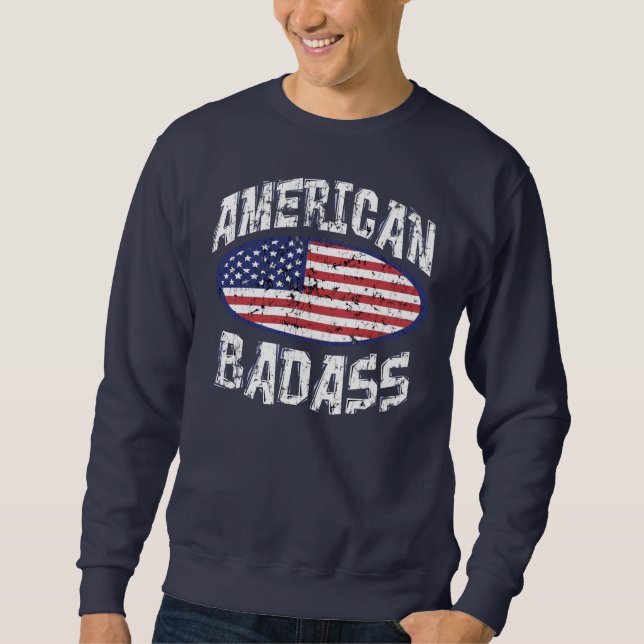 Amerikaner Badass Sweatshirt (Vorderseite)
