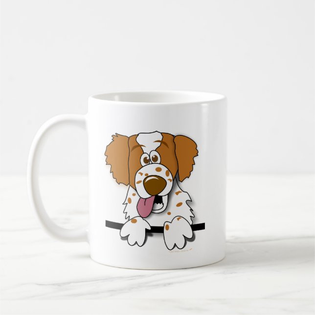 Amerikaner-Bretagnespaniel-Cartoon-HundeTasse Tasse (Links)