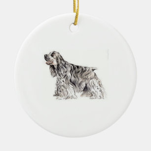 Amerikaner Cocker spaniel Keramik Ornament