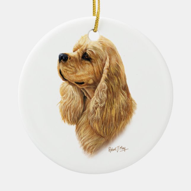 Amerikaner Cocker spaniel Keramikornament (Vorne)