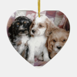 Amerikaner-Cocker spaniel-Welpen Keramikornament