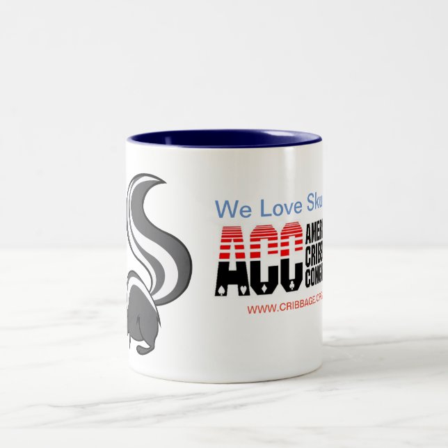 Amerikaner Cribbage Kongress-Stinktier-Schale Zweifarbige Tasse (Mittel)