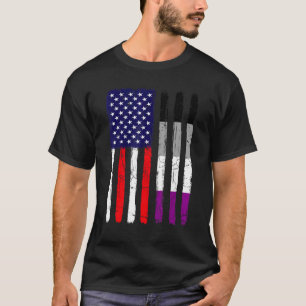 Amerikaner die Flagge für die asexuelle Gemeinscha T-Shirt