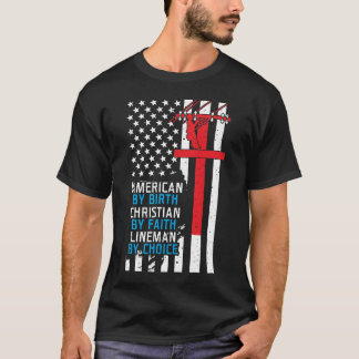 Amerikaner durch Geburt, Christlich vom Glauben, L T-Shirt
