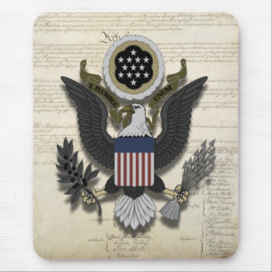 Amerikaner Eagle auf der Konstitution Mousepad