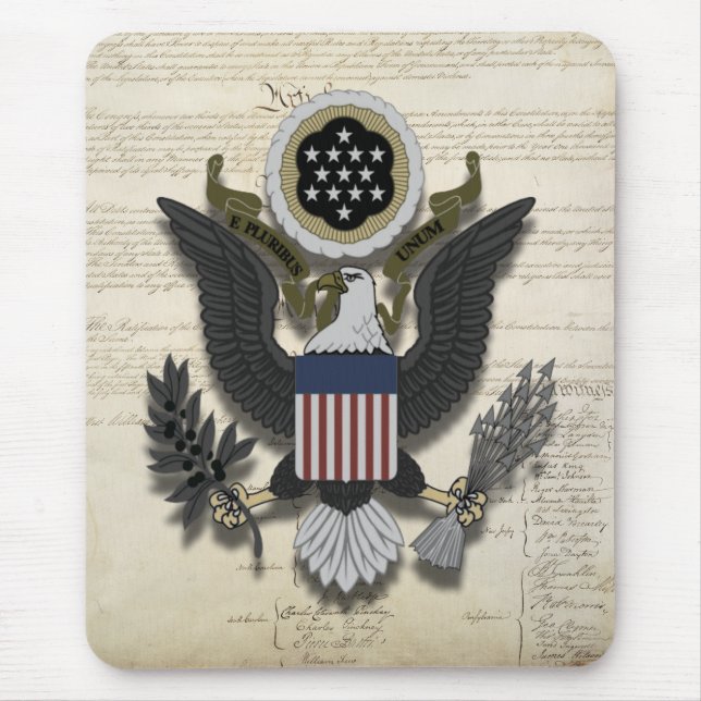 Amerikaner Eagle auf der Konstitution Mousepad (Vorne)