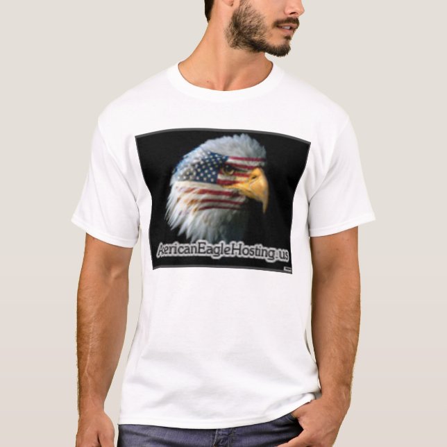 Amerikaner-Eagle-Bewirtung T-Shirt (Vorderseite)