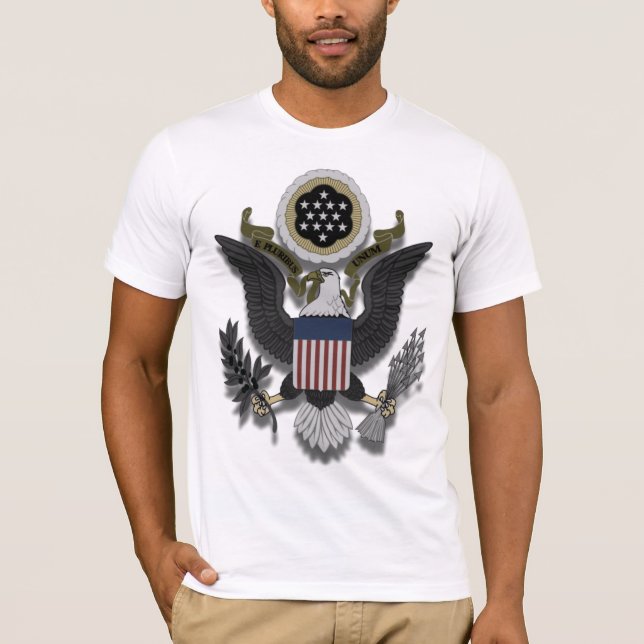 Amerikaner Eagle E Pluribus Unum T-Shirt (Vorderseite)