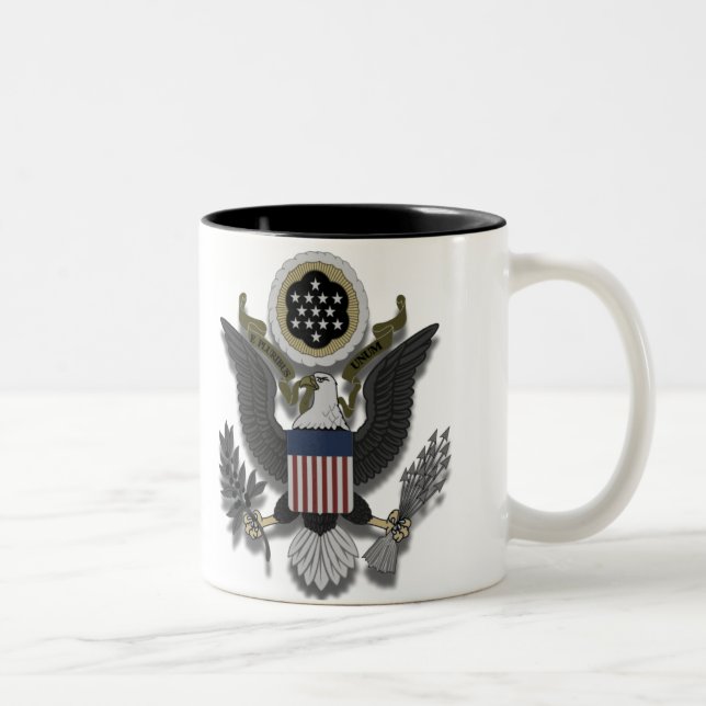 Amerikaner Eagle E Pluribus Unum Zweifarbige Tasse (Rechts)