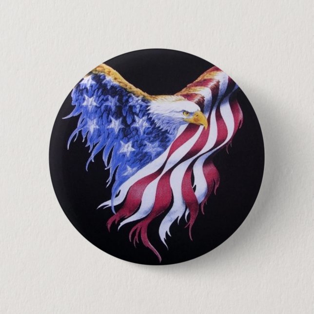 Amerikaner-Eagle-Flagge Button (Vorderseite)