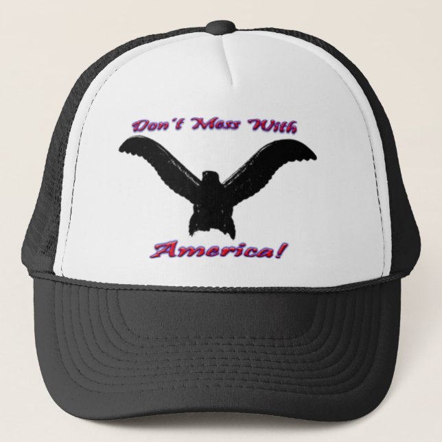 Amerikaner-Eagle-Hut Truckerkappe (Vorderseite)