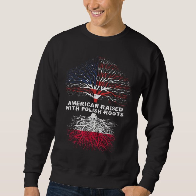 Amerikaner erhoben mit polnischen Wurzeln Polen Sweatshirt (Vorderseite)