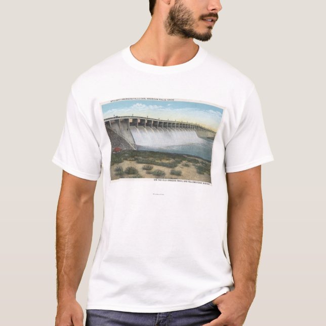 Amerikaner fällt VerdammungSpillway, Oregon T-Shirt (Vorderseite)